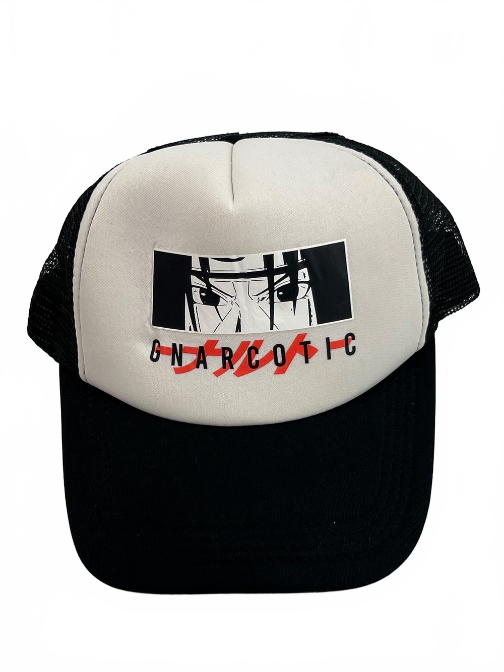 Gnarcotic Black White Hat Trucker Hat Adjustable